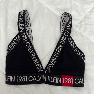 Calvin Klein bra black logo sz small